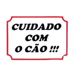 Placa G - Cuidado Com o Cao