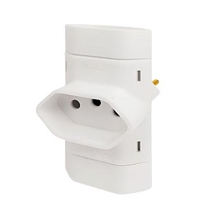 Adaptador 3 Saidas 2p+t Abnt 10a 250v Perlex