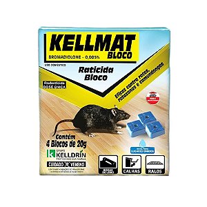 Kellmat Raticida Bloco Cx C/4x20g