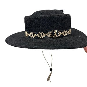 Chapeu Negrinho Feltro Acrilico Aba 8 Cm Gg Preto - Rio Branco