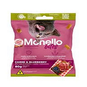 Monello Bites Gatos Imunidade Carne e Blueberry 80g