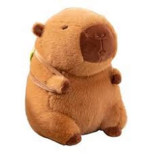 Brinquedo Pelucia Capivara Sentada T.U. - Bicho Com Luxo