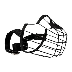 Focinheira Metal Preta Nylon N5 - Pet Ferri