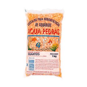 Pedras Ornamentais Aquario Laranja 1kg