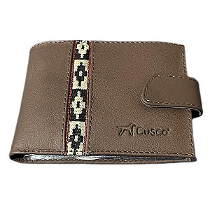 Carteira Couro Tamanho G Com Fita Pampa Estreita - Cusco
