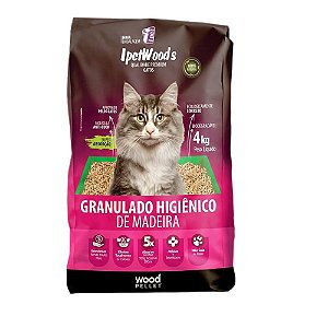 Areia Granulado de Madeira Ipetwoods 4 Kg