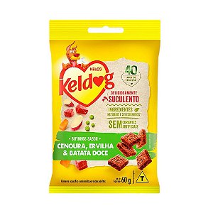 Bifinho Keldog Cenoura, Ervilha e Batata Doce 60g