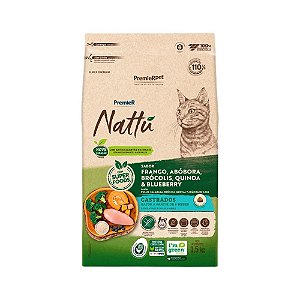 Racao Premier Nattu Gatos Castrados Abobora 1,5 Kg