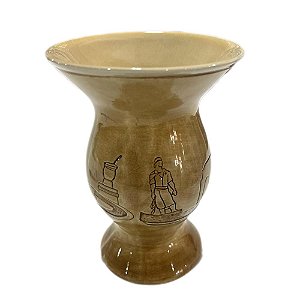 Cuia de Ceramica Baixo Relevo 350ml Sc Ref. C56 - Cusco