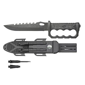 Faca Esportiva C/ Bainha Plastica Apito e Pederneira 2738a - Essencial