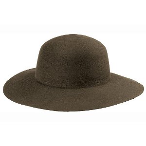 Chapeu Panca de Burro La de Carneiro Aba 8cm Chocolate - Tam: 58 - Rio Branco
