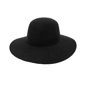Chapeu Panca de Burro La Sintetica Aba 10cm Preto - Tam: 56 - Rio Branco
