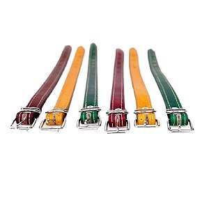 Coleira Couro Slim 77 - Bicho Com Luxo