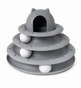 Brinquedo Torre de Bolinhas P/ Gatos Cinza Jp12912 - Forptes