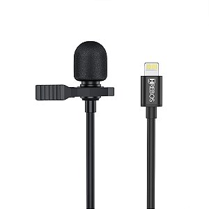 Microfone de Lapela Para Lightning Áudio e Vídeo Hrebos HS-32