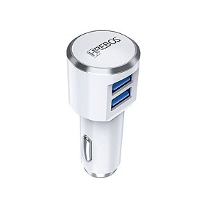 Fonte Veicular Com Duas Entradas USB 3.4A Hrebos HS-158