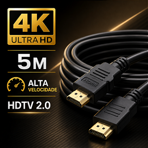 Cabo HDMI 4K HDTV 2.0 Alta Velocidade 5 Metros Tomate MHD-4115