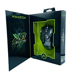 Mouse Gamer Hmaston Com Fio USB 1.3 Metros Toque Sensível X9