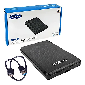 Case Para HD Sata 2.5 USB 3.0 Ultra Velocidade Knup HD821