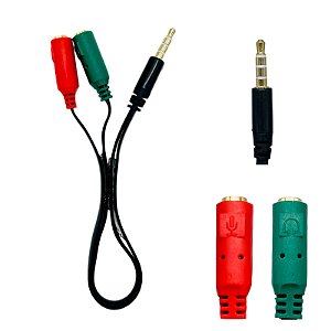 Cabo Adaptador P3 Macho Para 2 P2 Fêmea CBO-1335