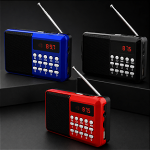 Rádio Portátil FM Bluetooth Entrada SD Recarregável Aiker MTJ-2006