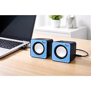 Caixa de Som Para PC e Notebook 6W (3+3) RMS Knup KP-609