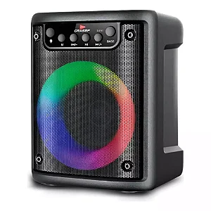 Rádio Portátil Recarregável Entrada Microfone LED Grasep D-3141