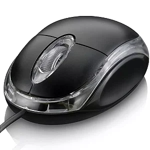 Mouse Óptico Com Fio USB 2.0 Computador e Notebook