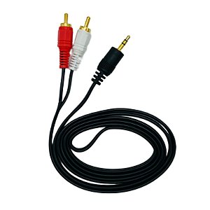 Cabo Áudio e Vídeo P2 x 2RCA Altomex 1.5 Metros
