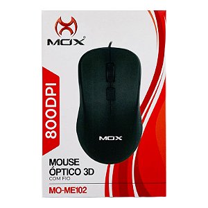 Mouse Óptico Mox Com Fio USB 1 Metro ME-102