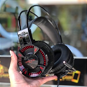 Fone Headset Gamer Com Fio Conector P3 USB Mox HP-50