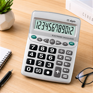 Calculadora Eletrônica 12 Dígitos Multifunção Navy Pro 14007