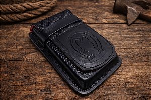 Bainha Porta Celular Em Couro Com Presilha para Cinto