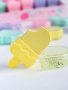 Borracha Picolé Candy Color Fofa Infantil Kit Com 2 Unidades