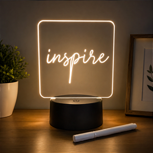 Luminária Lousa De Mesa Com Led E Caneta para Escrever B-Max BM-F945