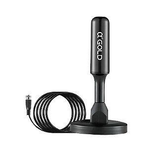Antena TV Digital HDTV Com Cabo 5m A'Gold CB20