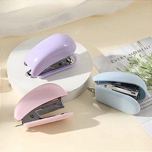 Mini Grampeador 12 Folhas Fofo Com Grampos 24/6 Oasis OIA-8203