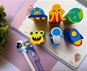 Kit 6 Borrachas Divertidas Universo/Comidinhas Fofo Kawaii QH-8525