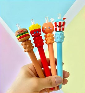 Lápis Infinito Anti Stress Retrátil Fast Food MD-242