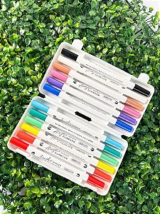 Caneta Tinta Acrílica Posca Kit Com 12 Cores JD-555B