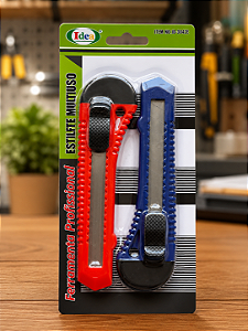 Kit 2 Estiletes Profissional Largo Multiuso Com Trava Idea ID-3042E