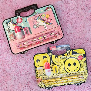Kit Escolar Infantil Fofo 7 Peças Coco1 8899-100