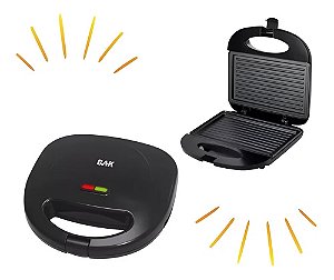 Sanduicheira Elétrica Grill Inox 750W 110V Bak BK-SAND750