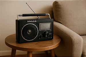 Rádio Portátil Analógico Retrô FM AM SW Lelong LE-609