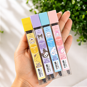 Kit 4 Grafites 0.7mm 2B 10cm 24 Unidades Cada Sanrio Baby NO.6105