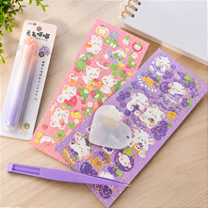 Adesivos Decorativos Kit 2 Folhas Com Pinça Para Scrapbook