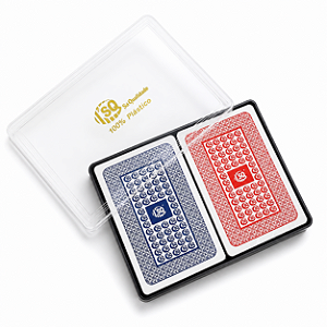 Kit Jogo De Baralho Plástico Lavável 54 Cartas SQ-3389