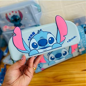 Estojo Stitch Silicone Macio Infantil Escolar Personagem 0803