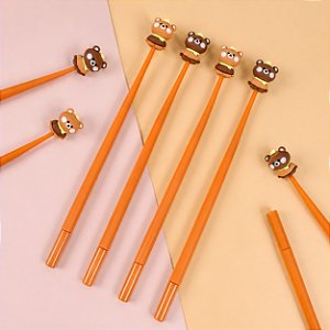 Caneta Gel Ursinho Flexível Fofa Divertida Inova STA-13205-5