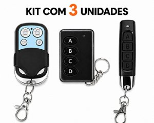 Kit Controle Remoto Para Portão 3 Unidades Lelong